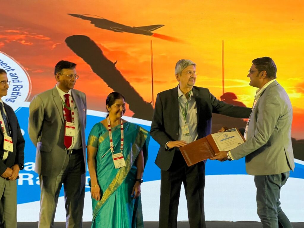 Raghunandan Jagdish Receives The SAMAR Certificate From DRDO Chairman Samir Kamat