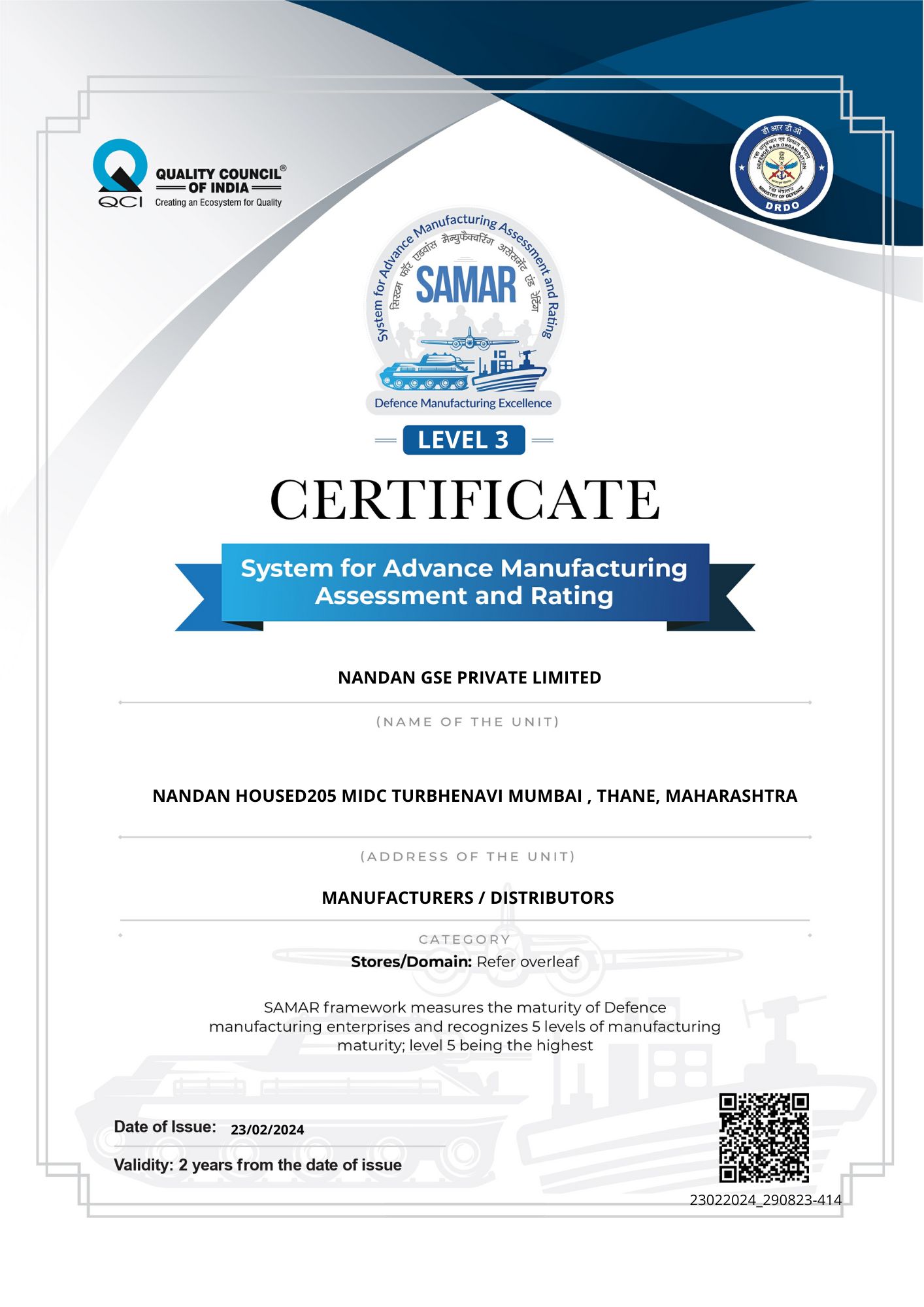 SAMAR Certification