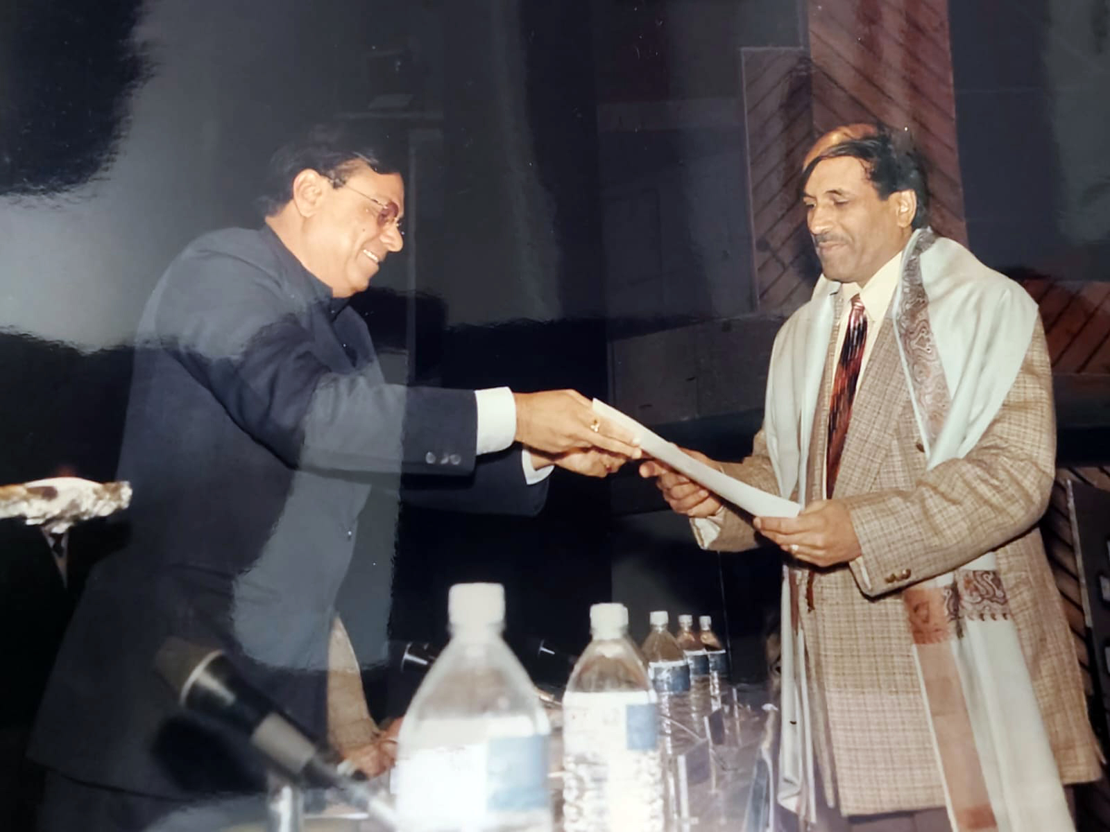 With George Fernandes during the RM's maiden visit to BDL